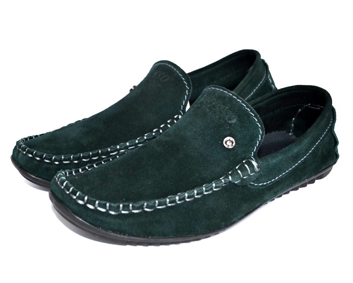 Зелені замшеві мокасини чоловіче взуття річна Rosso Avangard Alberto Emerald Green