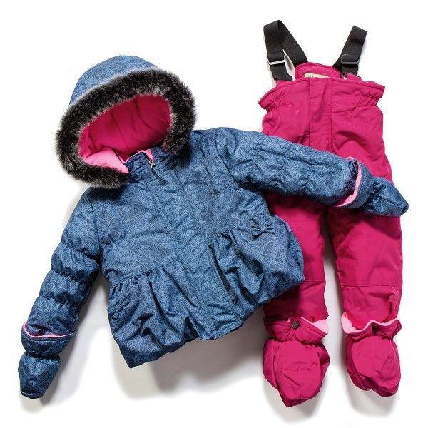 Зимовий термокостюм для дівчинки 1-3 років, р. 80-98 ТМ Peluche&Tartine China Blue / Berry F17 BF M 16
