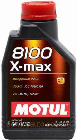 Моторное масло Motu 8100 X-MAX SAE 0W30, 1L