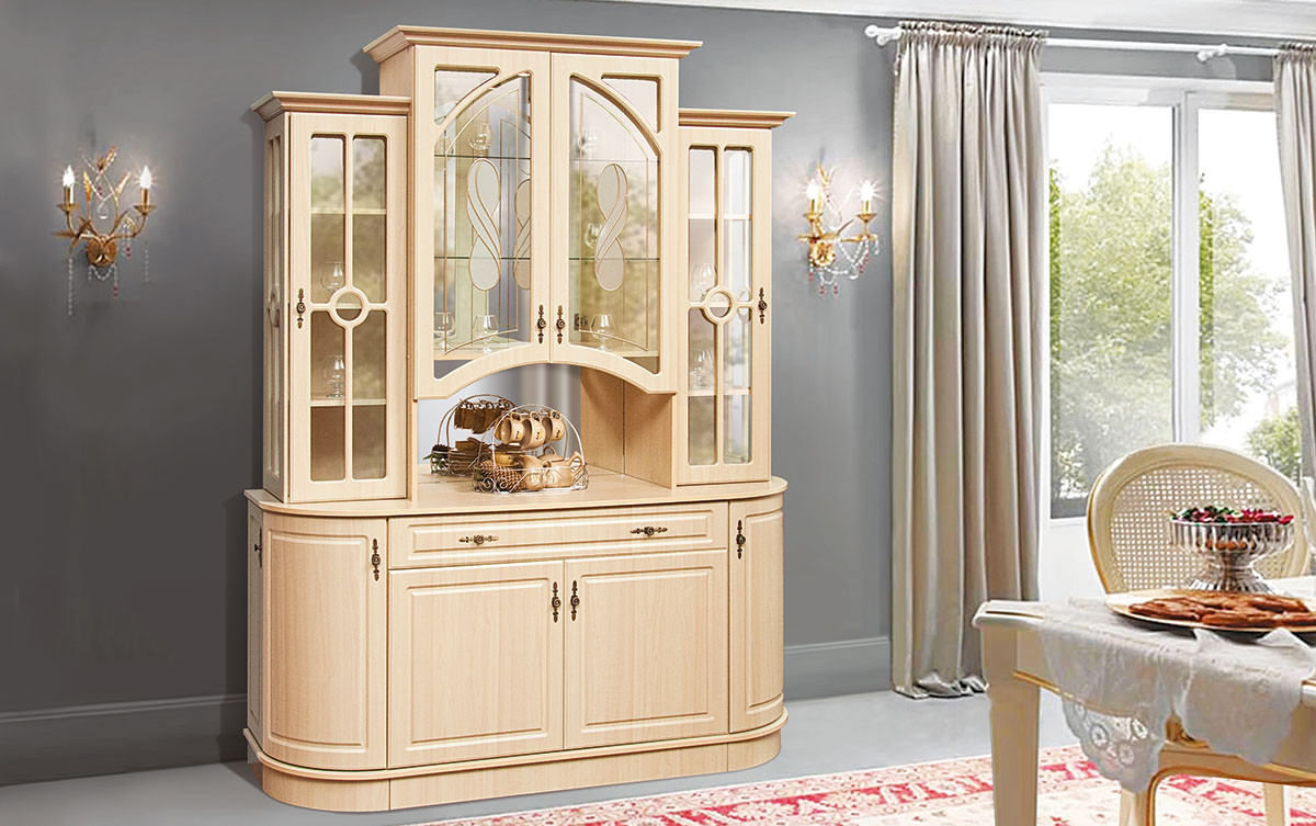 Меблі для вітальні в класичному стилі , стінка Цезар Світ меблів, колір клен