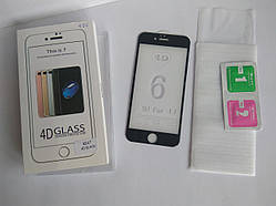 4D/5D full glue захисне скло чорне для iPhone 6/6s з повним проклеюванням