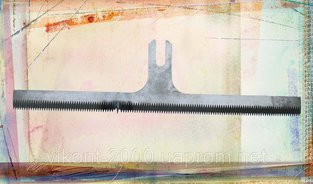 Нож для упаковочного оборудования "Masek" с отсечным зубом 258х65х2,0 мм - фото 1 - id-p572436317