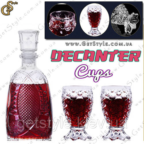 Скляний графин Decanter Cups 2 склянки