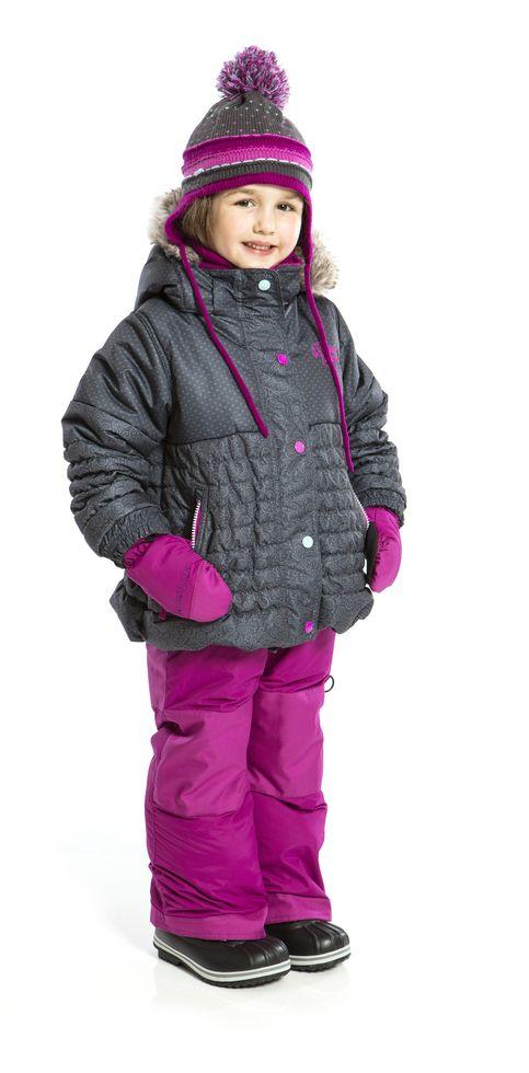 Зимовий термокостюм для дівчинки 7-8 років, р. 122-134 ТМ Peluche&Tartine Grey/Mauve F17 M 50 EF