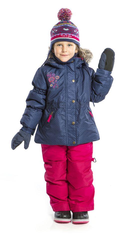 Зимовий термокостюм р.98-134 для дівчинки 3-8 років ТМ Peluche&Tartine Navy F17 M 52 EF