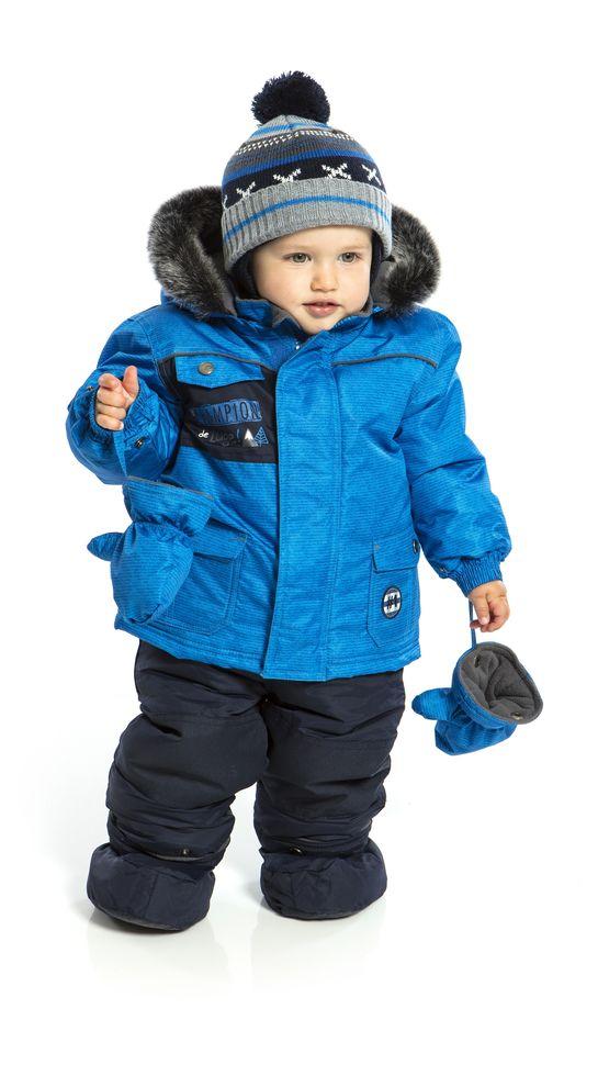 Зимовий термокостюм для хлопчика 1-2 років, зріст 75-92 ТМ Peluche&Tartine Navy F17 M 07 BG