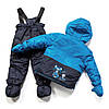Зимовий термокостюм для хлопчика 1-2 років, зріст 75-92 ТМ Peluche&Tartine Navy F17 M 07 BG, фото 4