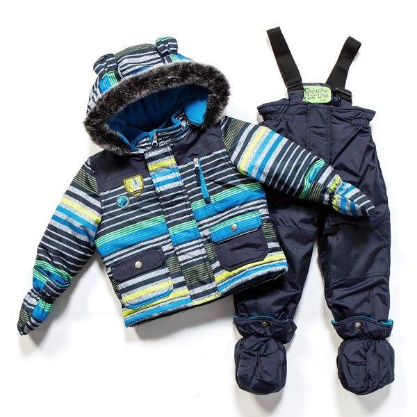 Зимний термокостюм для мальчика 1-3 лет, р. 80-98 ТМ Peluche&Tartine Navy F17 M 09 BG