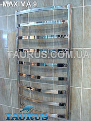 Сушарка для рушників Maxima 9 перемичок/Висотою 950, шириною 450. Проточний, електро та гібридний. Плоска труба