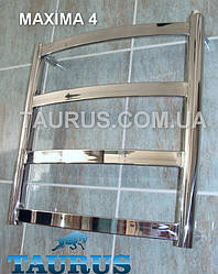 Низька та вузька сушарка для рушників Maxima 4/450х450 квадратна. Плоска труба 30х10. Нержавіючий. Вода + ТЕН