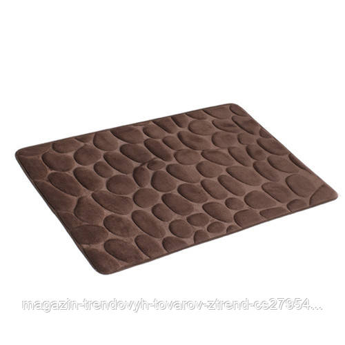 Коврик для ванной комнаты из микрофибры 50*80 коричневый, камни AWD02161143