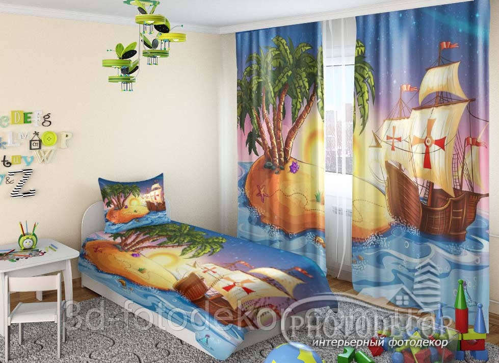 Дитячі Фото Штори "Морська пригода" - будь-який розмір. Читаємо опис!