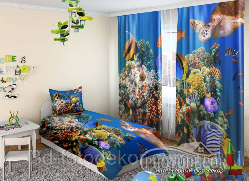 Дитячі Фото Штори "Морське царство" - будь-який розмір. Читаємо опис!