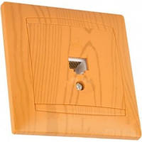 Розетка комп'ютерна одинарна Сакура Вільха LMR1428