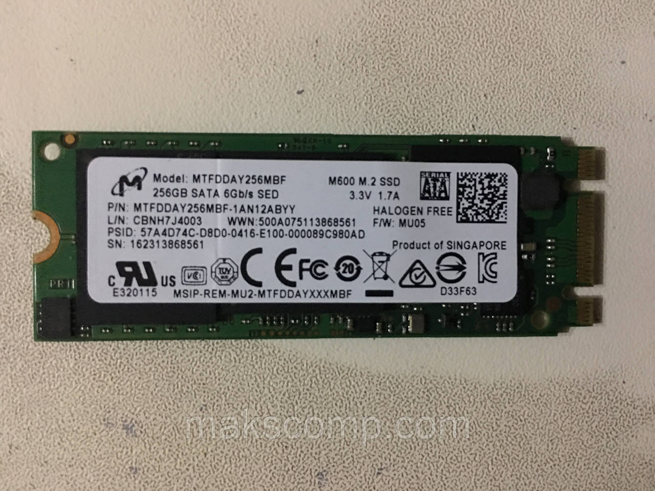 SSD Micron M600 2260 256GB m.2 SATAIII MLC (MTFDDAY256MBF)