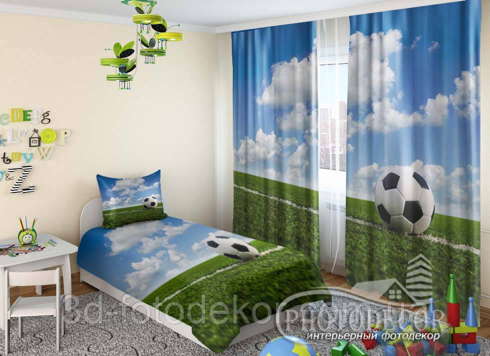 Дитячі Фото Штори "Футбол" - будь-який розмір. Читаємо опис!, фото 1