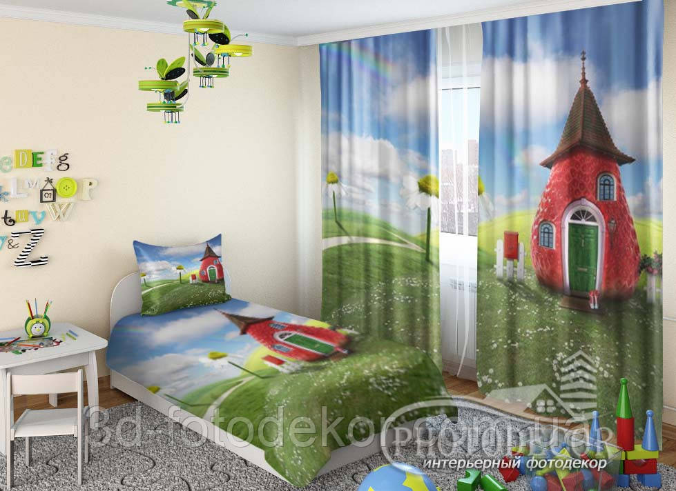 Дитячі Фото Штори "Суничка" - будь-який розмір. Читаємо опис!