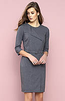 Женское офисное платье Seta Zaps серого цвета.