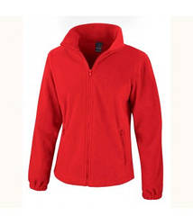 Жіноча флісова куртка на блискавці червона 220-40