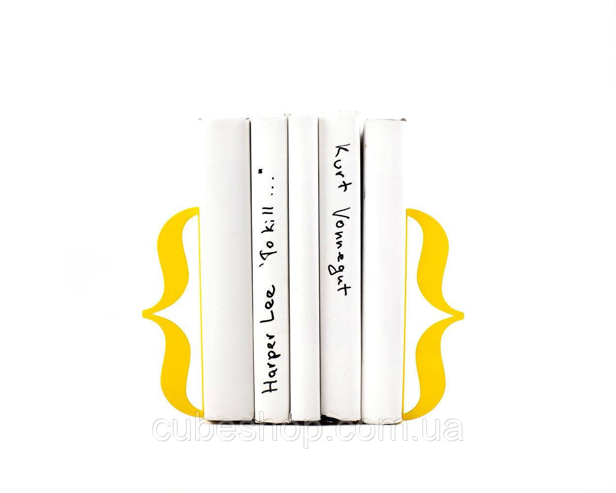 Упори для книг металеві «Скоби» (жовті)