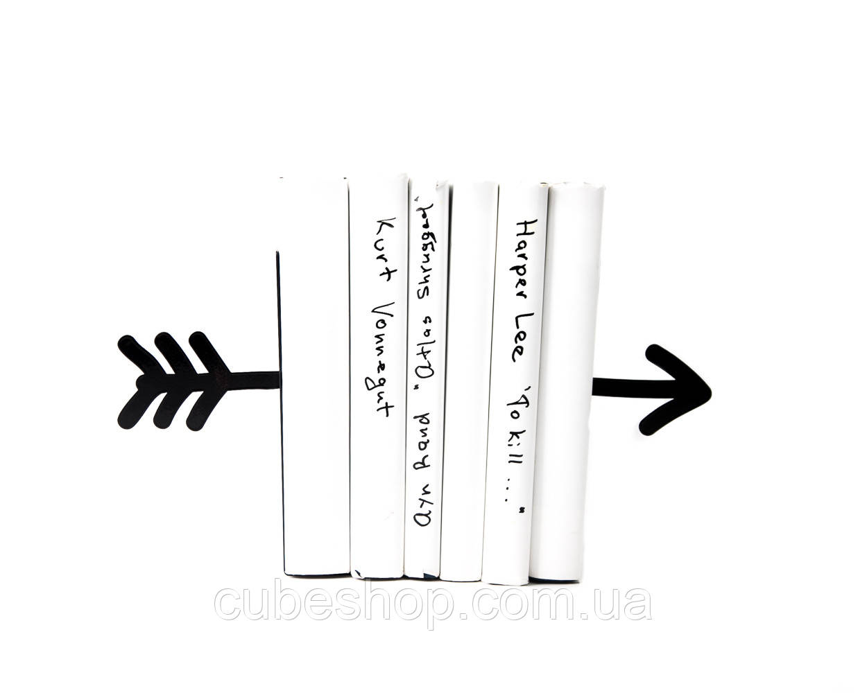 Упори для книг Стріла (чорна)