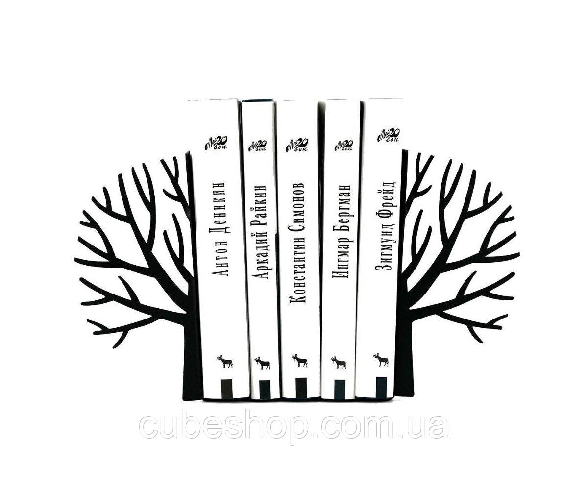 Упори для книг Зима (чорне)