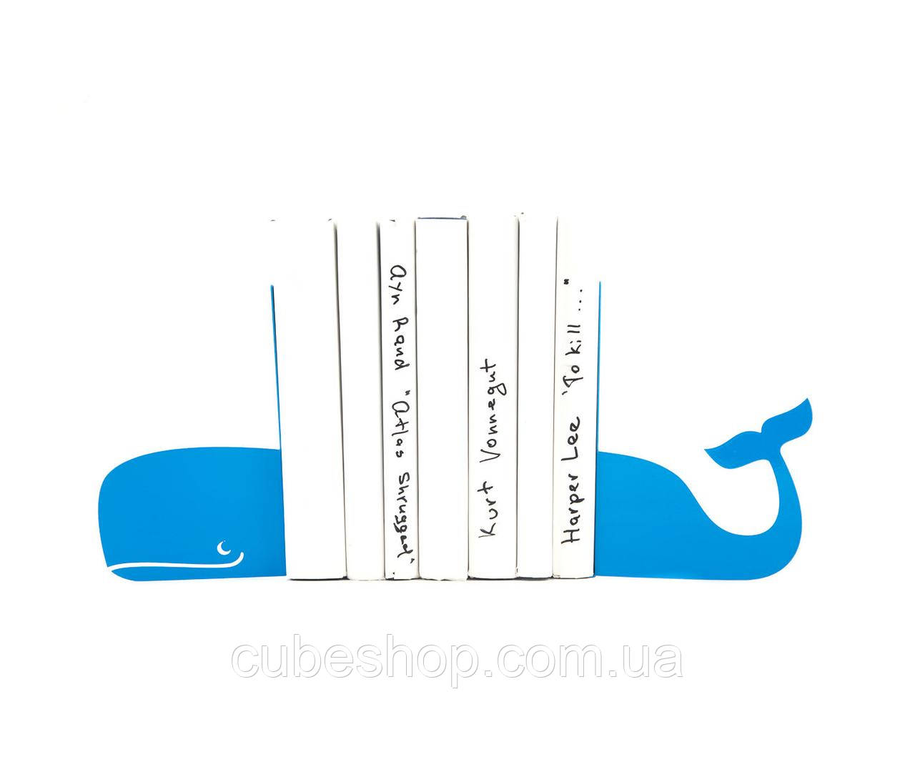 Упори для книг Кит (синій)