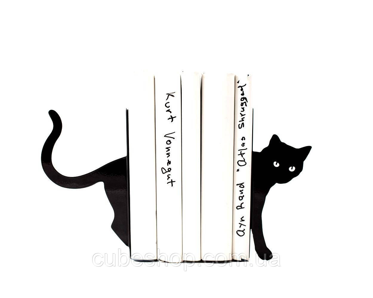 Упори для книг Кішка та книги