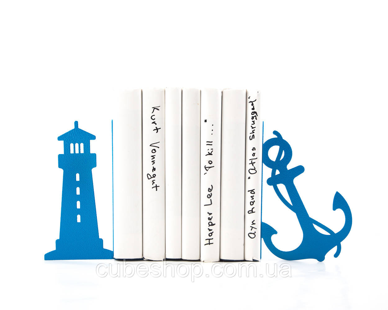 Упори для книг Маяк і Якір (сині)