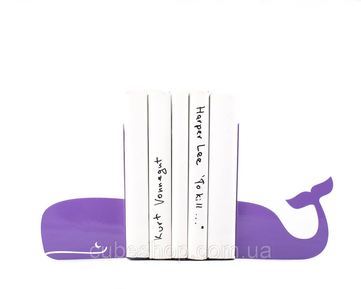 Упори для книг Кит (фіолетовий)