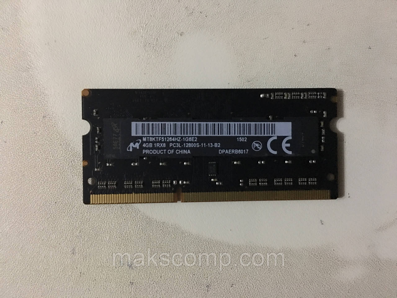 Пам'ять Micron 4G So-DIMM PC3L-12800S DDR3-1600 1.35 v (MT8KTF51264HZ-1G6E2)