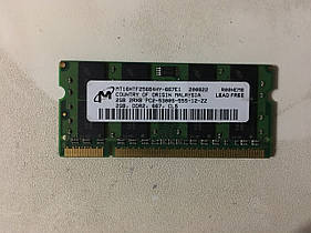 Пам'ять So-dimm Micron 2Gb PC2-5300S DDR2-667 MT16HTF25664HY-667E1