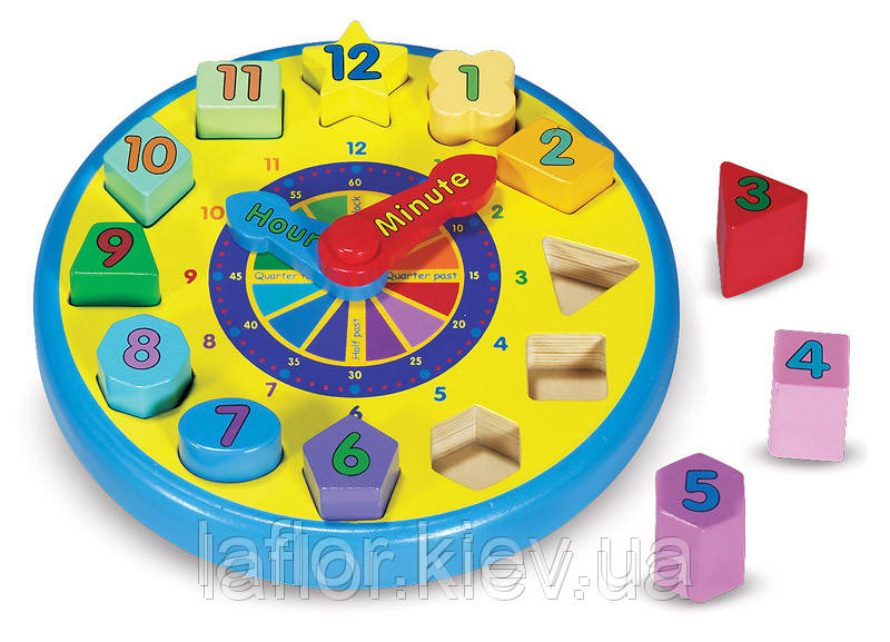 Іграшка дерев'яна Годинник-сортувальник Melissa&Doug
