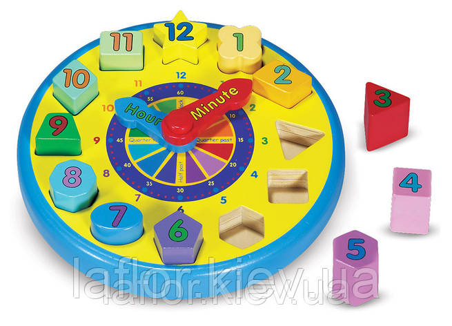 Іграшка дерев'яна Годинник-сортувальник Melissa&Doug, фото 1