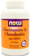 Глюкозамін хондроїтин NOW Foods Glucosamine & Chondroitin plus MSM 180 vcaps