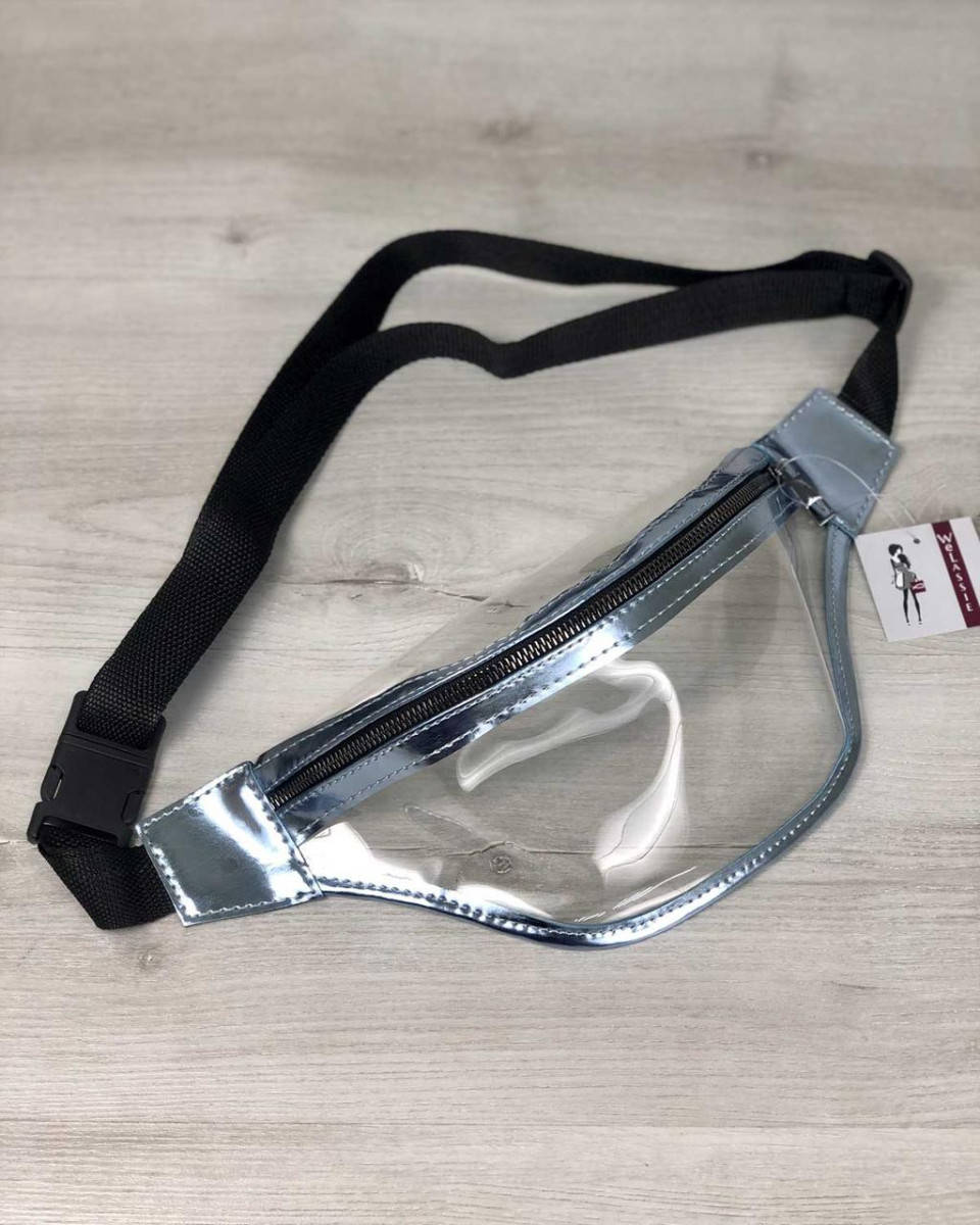 

Сумка Бананка силиконовая с голубым, Голубой