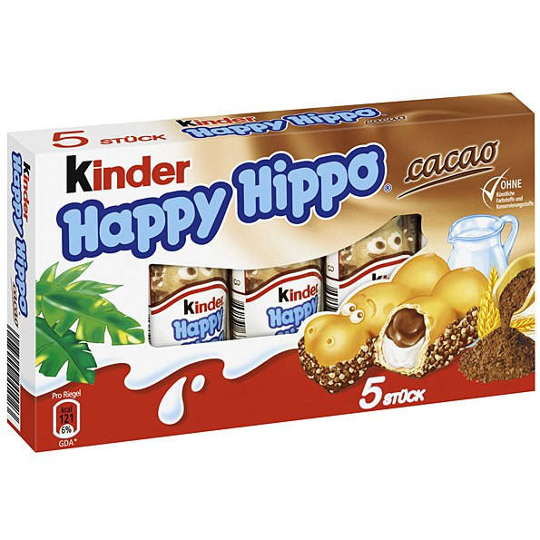 

Kinder Happy Hippo cacao 5s 103g
