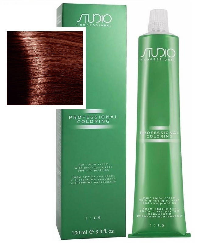 

7.4 медно-коричневый блонд крем-краска для волос серии "Studio", 100 мл