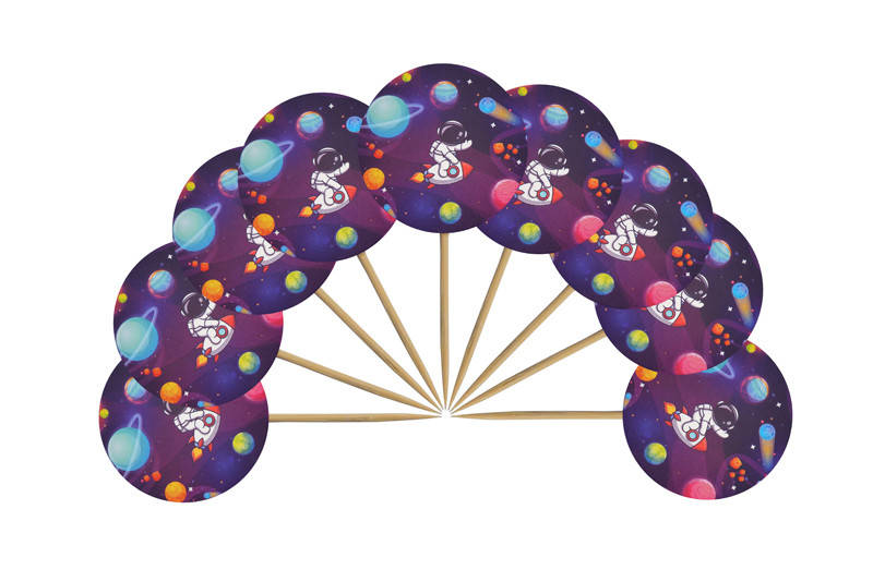 

Топперы для кексов Космос 10шт/уп