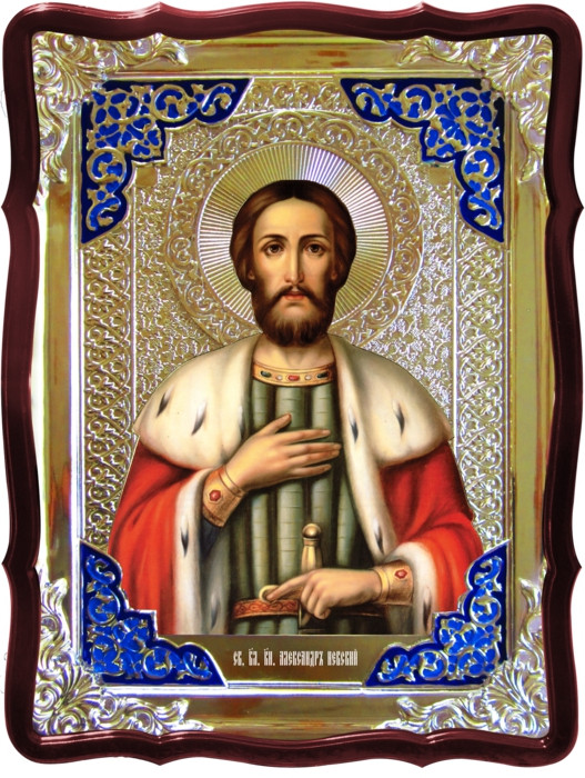 Купити ікону з емаллю Святий Олександр Невський