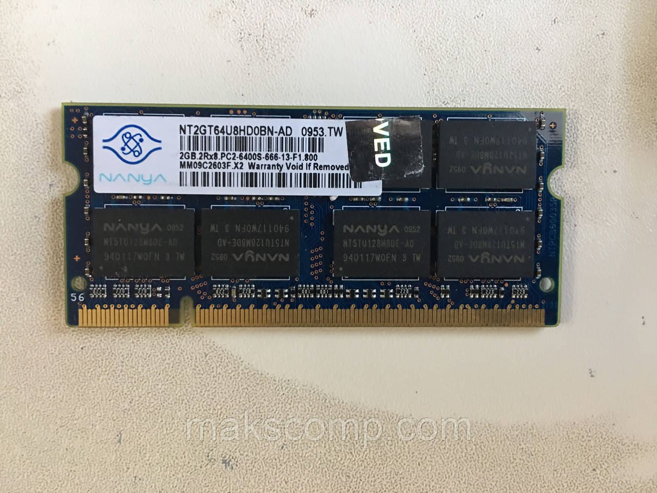 Пам'ять So-dimm Nanya 2Gb PC2-6400S DDR2-800