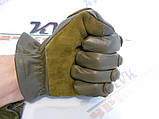 Тактичні перчатки Tactical олива, фото 5