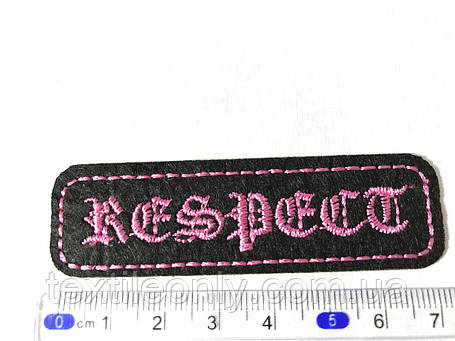 Нашивка планка Respect бузковий 72x21 мм, фото 1