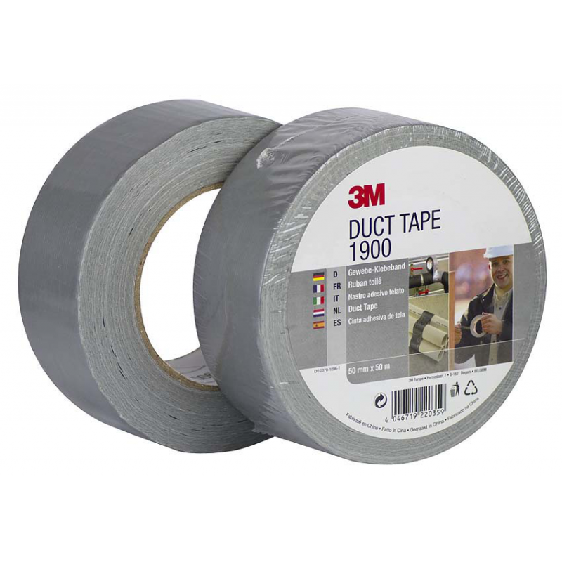 Специальная клейкая лента 3М 1900 DUCT TAPE (скотч), 50 x0,15 мм, рулон 50 м - фото 2 - id-p572962988