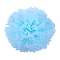 Помпон із паперу 30 см. ніжно-блакитний