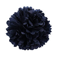 Помпон із паперу 30 см. чорний