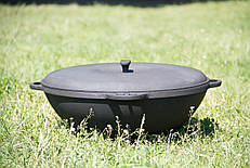 Казан чавунний 22 л із кришкою