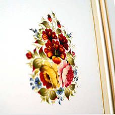 Меблі для вітальні в класичному стилі Парма Світ меблів, колір білий прованс, декоративна патина та квітковий принт, фото 5