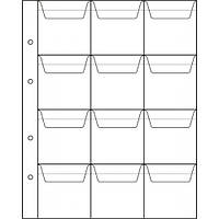Аркуш для монет 200х250 мм на 12 комірок (60х60 мм)