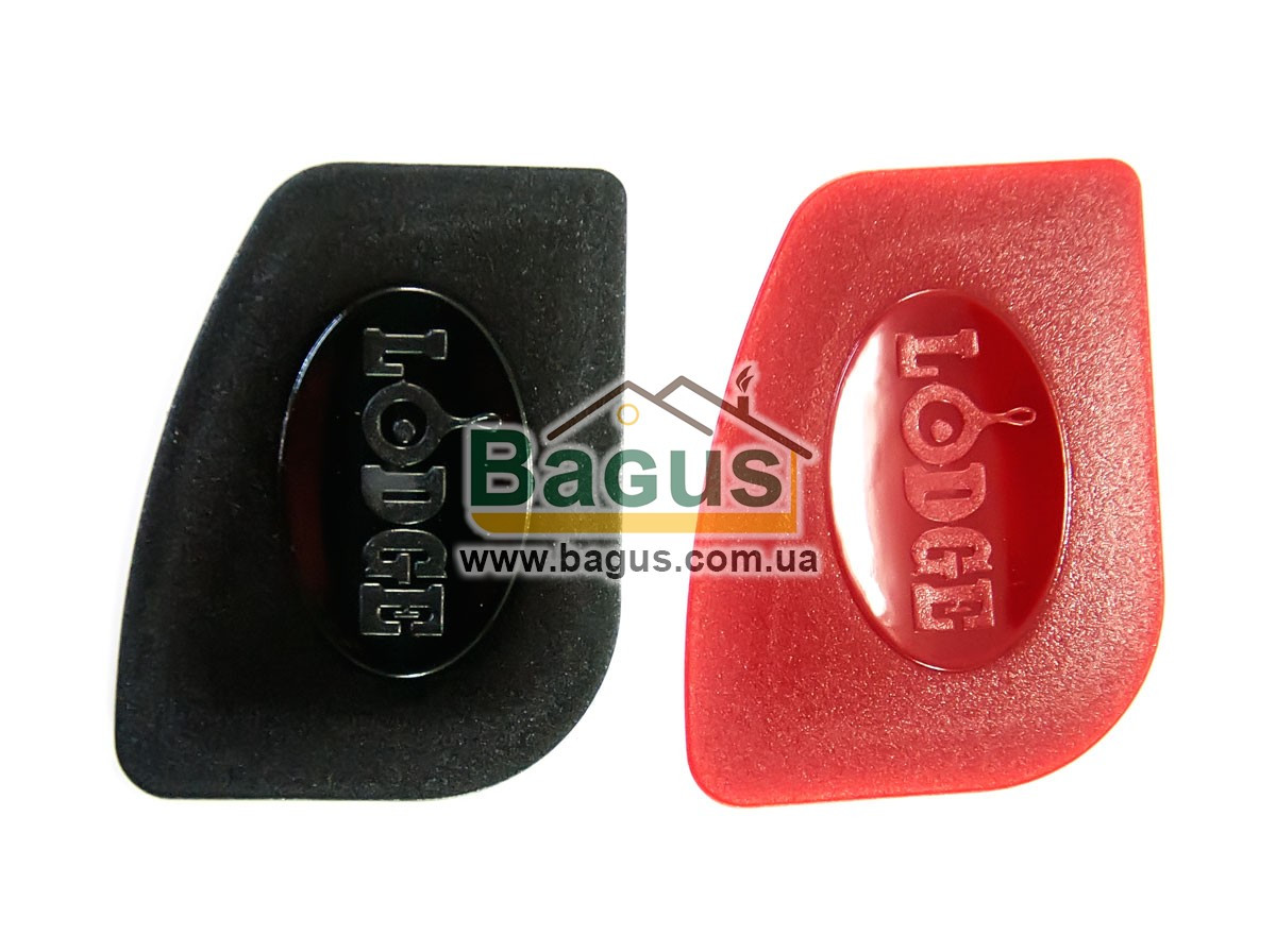 Набір шкребків (2 шт. - чорний і червоний) 80х60мм для чищення чавунного посуду Lodge (США) SCRAPERPK